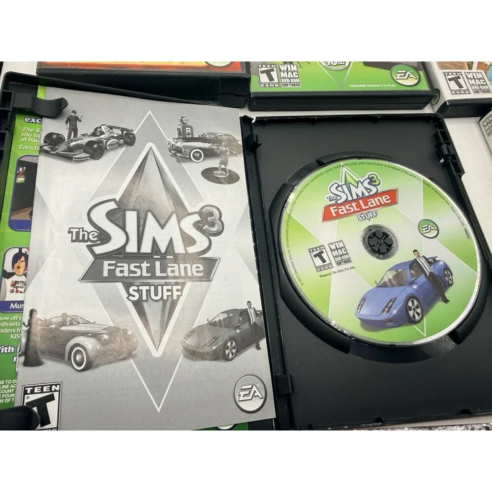 Lot Of 10 Sims 2 & 3 PC CD Win MAC Games : Seasons Late Night Loft Teen Stuff +